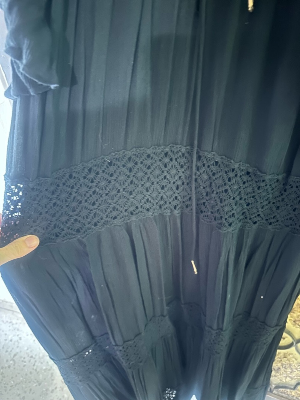 Free People Dream On Maxi Dress - Elegant Crochet Detail - Picture 4 of 7